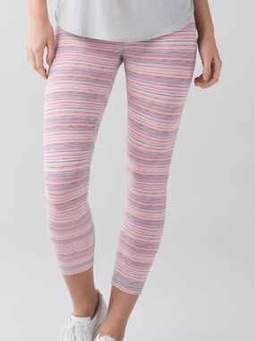 Lululemon Wunder Under Crop III *Luxtreme
Cyber Stripe Flash Light Menthol